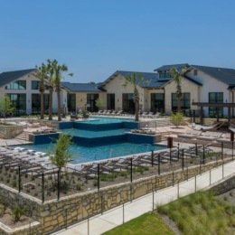 aerial view of pool